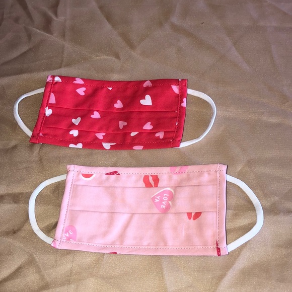 Little Girls Pink Shorts with Matching 💕 Mask - Picture 3 of 5